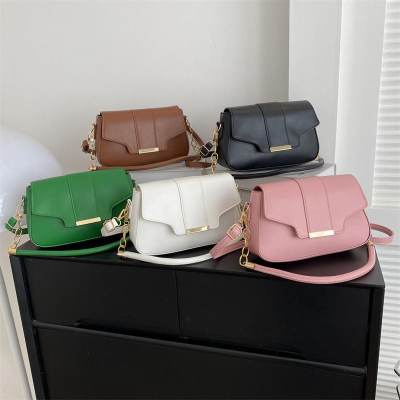 Trendy Chain Shoulder Bag Women 2023 Winter New Pu Street Style Small Square Bag