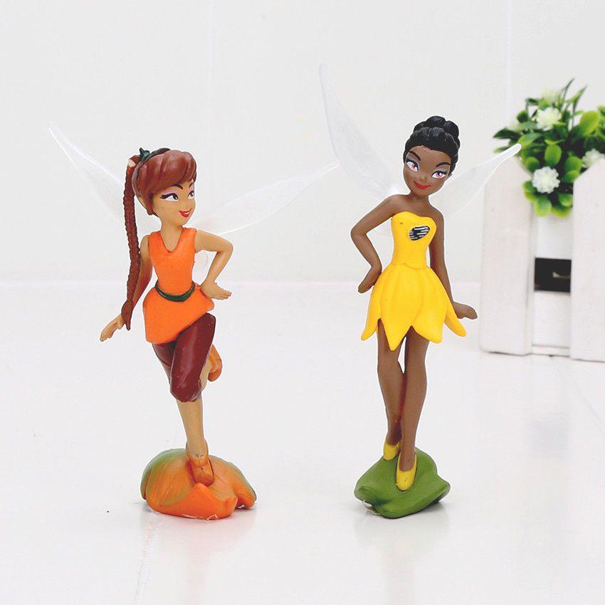 Charming 7 Pcs Tinkerbell Tinker Bell Fairy Action Figures For Kids With Stands