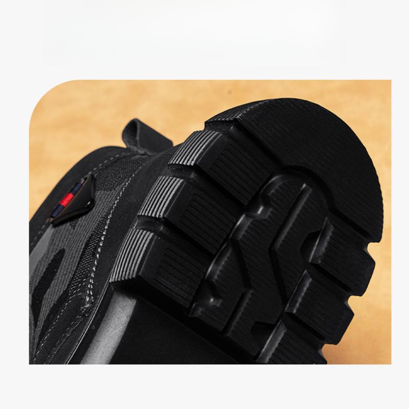 Retro pánské kotníkové boty Vodotěsné ležérní kožené boty Boty s vysokým svrškem pro muže Protiskluzové pracovní boty