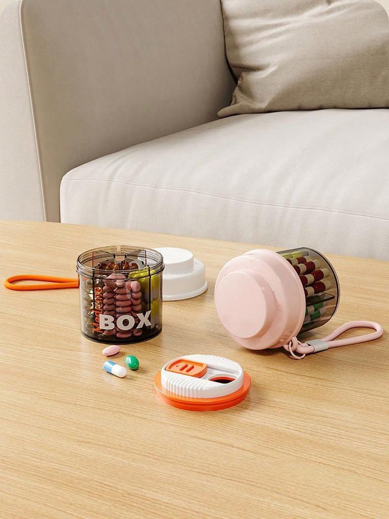 1pc Portable Sealed Pill Organizer Box,Partition medicine box for travel, mini multifunctional packaging medicine box storage