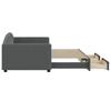 Pull Out Daybed with Drawers Dark Grey 90x200 cm Fabric