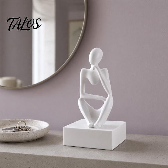 Talos Thinker Statue, Modern Abstract Art Sculpture, 3D Printed Collectible Figurine for Home Office Bookshelf Desktop Decor