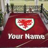 Custom Text Printed Rug Wales Rugby Non Slip Floor Carpet For Home Room Decor