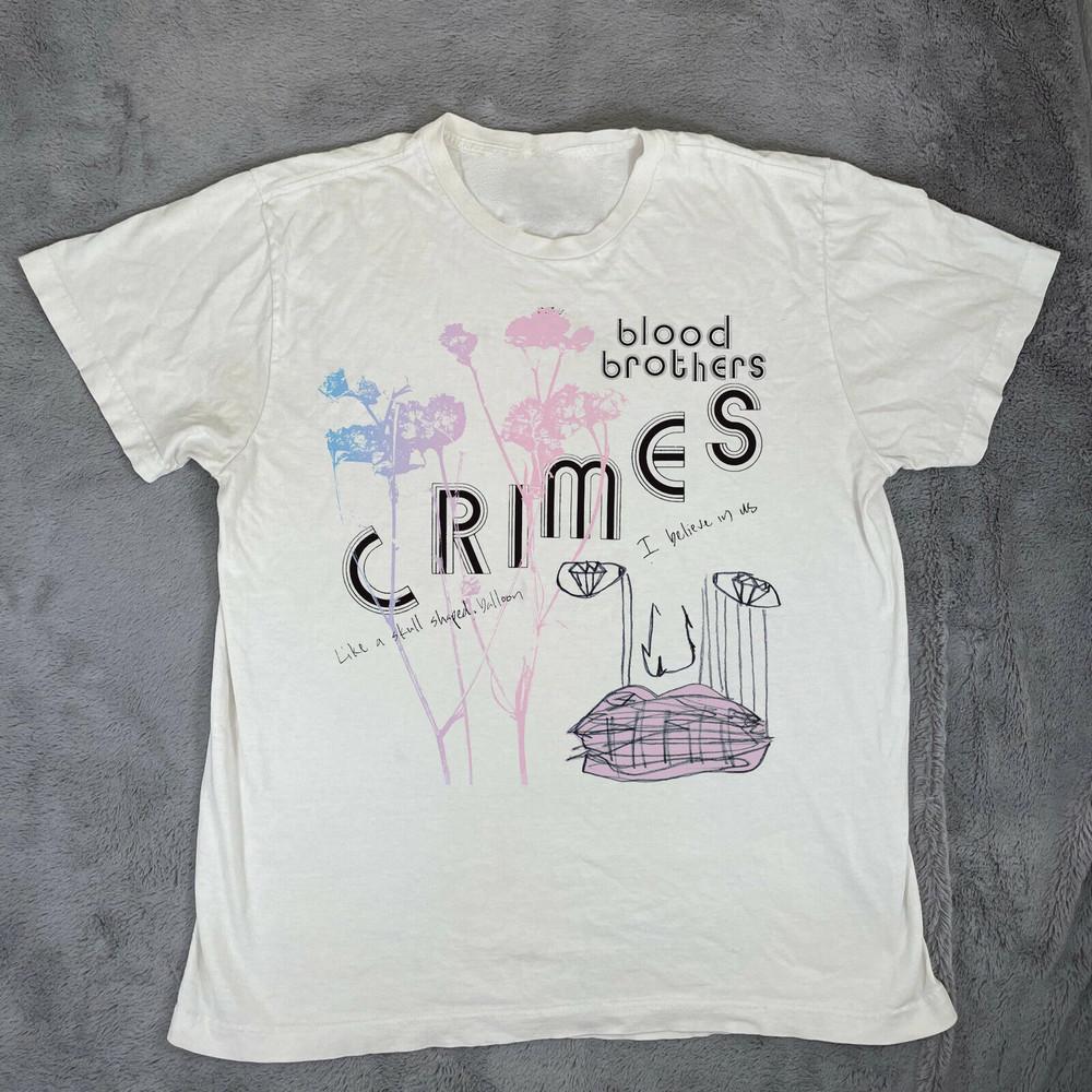 The Blood Brothers Band Crimes Album White T Shirt Full Size S5XL Unisex T-Shirt