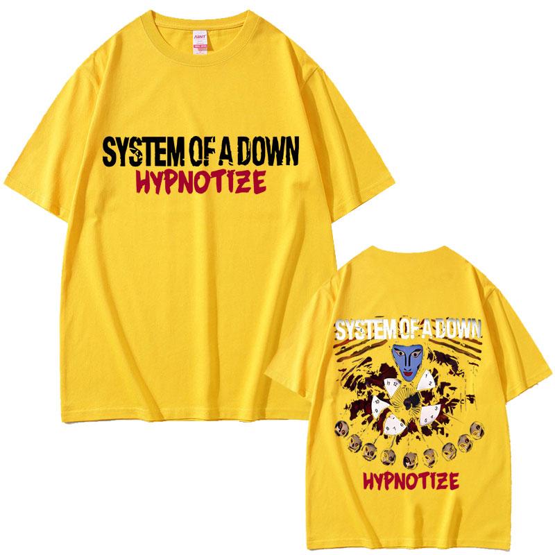 2025 Summer System of A Down Hypnotize Graphic T Shirts Men Women Alternative Metal Music Mens 90s Vintage Rock Band Tshirt