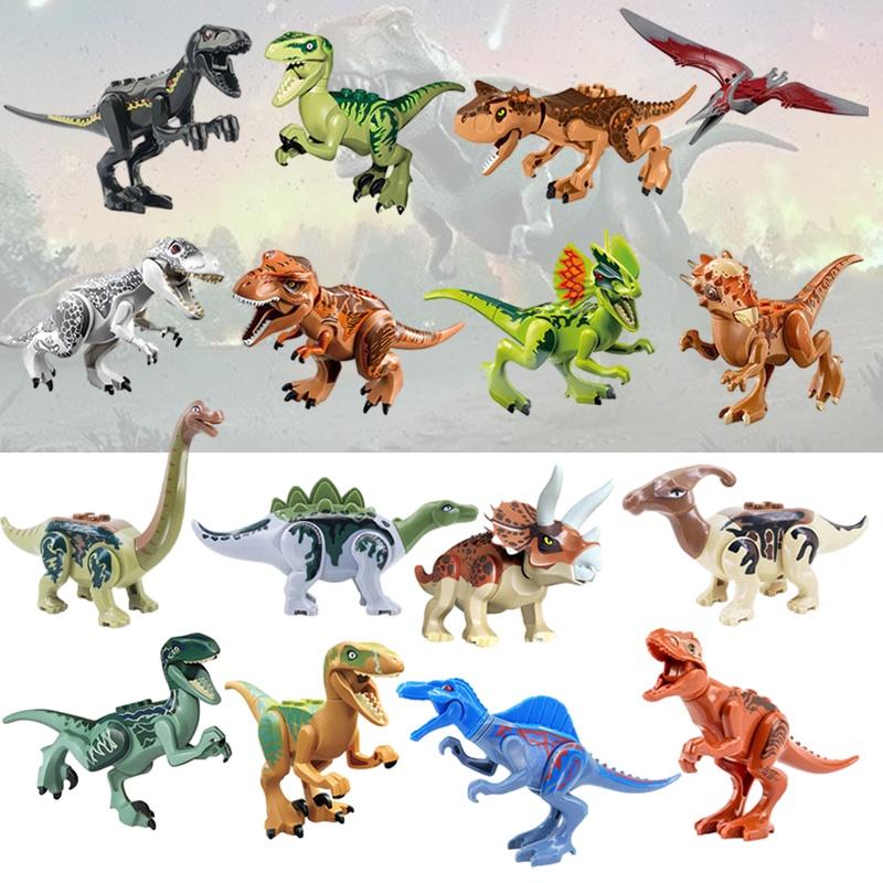 Dinosaur 16pcs Jurassic Figures Fits Blocks Kids Toy Table Docoration Presents