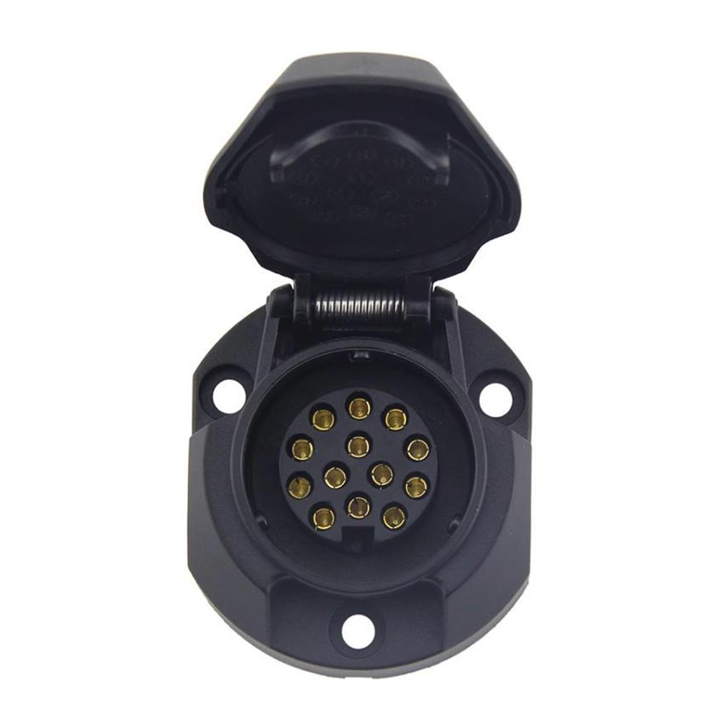 7/13 Pin Euro Trailer Socket Car Accessories Caravans 13 Pole Tow Bar Towing Socket Plug 12V Electrical Connector Adapter