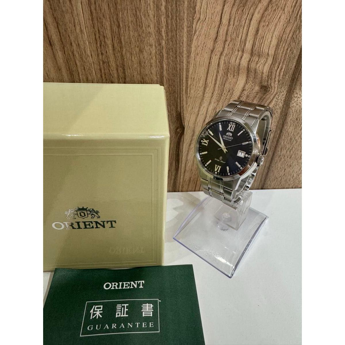 Used [Working item] ORIENT automatic men s watch navy dial