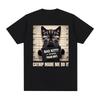 Mugshot for Cat Lover Cat Mom Cat Dad Graphic Tee Shirt Unisex Women Short Sleeve Pure Cotton T Shirts Fashion Gothic Streetwear