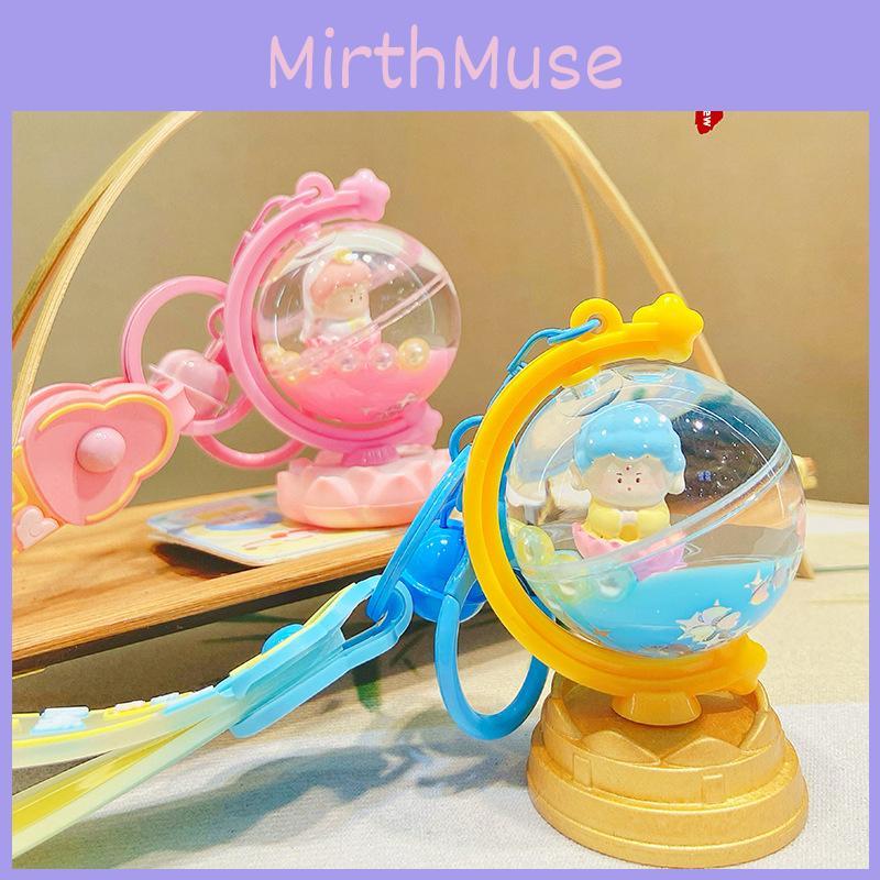 Cute Cartoon Style Acrylic Buddha Earth Globe Keychain For Unique Accessory Lovers