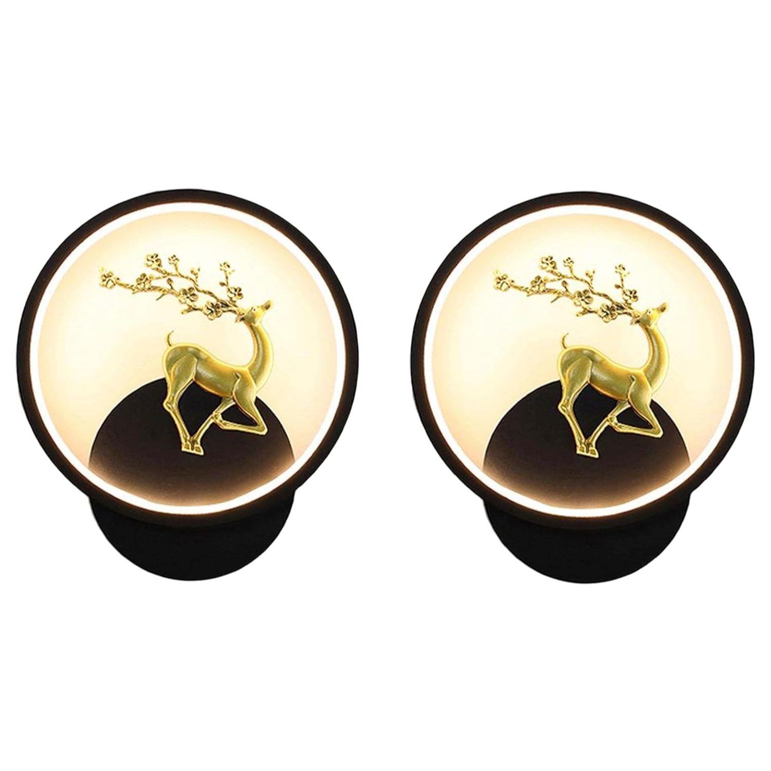 

АБС-пластик Набор из 2 Трехцветный светодиод Домашний декор Необычные настенные Декоративные светильники для спальни, гостиной, кухни(Теплый+Натуральный+Холодный белый)