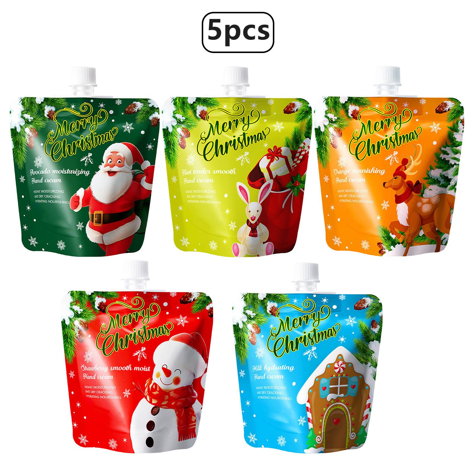 

Набор из 5 штук рождественских подарков - увлажняющий и питательный крем для рук для сухой, потрескавшейся кожи - зимний уход, лосьон для мягких, гладких рук One Size