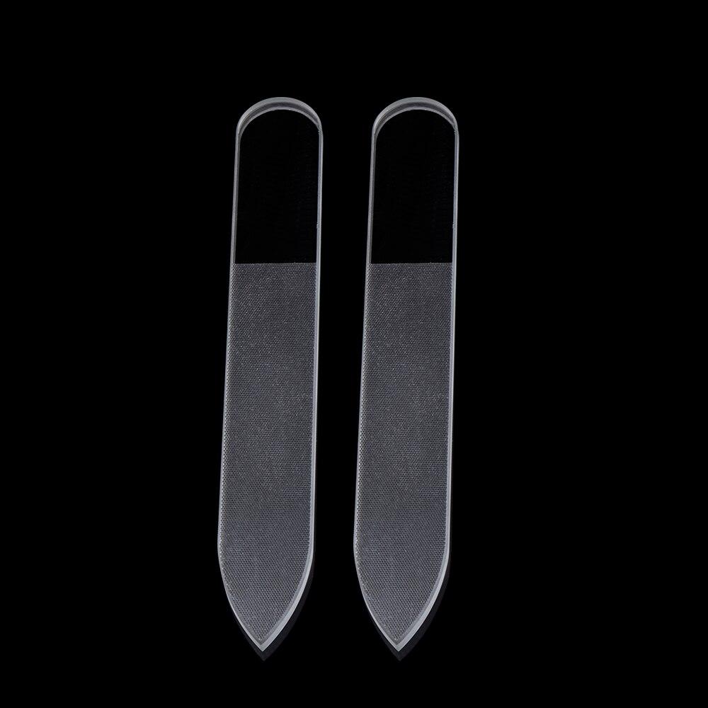 

2 шт., нано-стеклянные пилочки для ногтей, прозрачные шлифовальные, полирующие, шлифовальные буферы для ногтей, прочные пилочки для дизайна ногтей, маникюрный инструмент, мини-маникюр