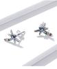 Colorful Dragonfly Sterling Silver Stud Earrings with Zircon Inlay