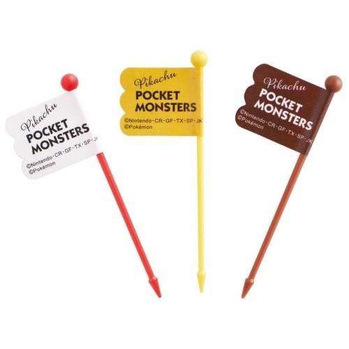 Skater Lunch Picks 9 Pieces Pocket Monster Pikachu Face 23 LKP4-A