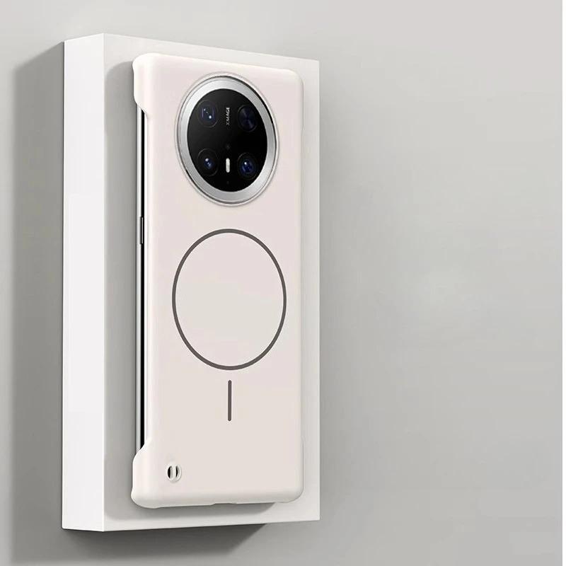 Carcasă magnetică rezistentă la șocuri, fără ramă, pentru Huawei Mate 70 60 Pro Plus 50 40, cu încărcare wireless Magsafe, ultra subțire, mată, husă rigidă