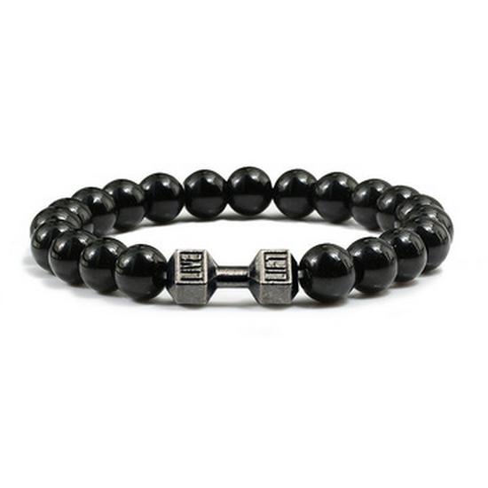 Women's Simple Fashion Bracelet: 5mm Copper Beads with Evil Eye Spacer