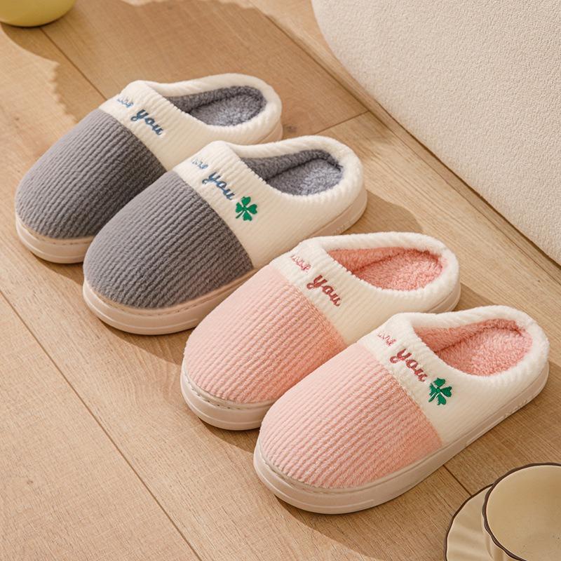 Baotou Cotton Slippers Women's Autumn and Winter Outer Wear New Indoor Home Non-slip Soft Bottom Plush Slippers