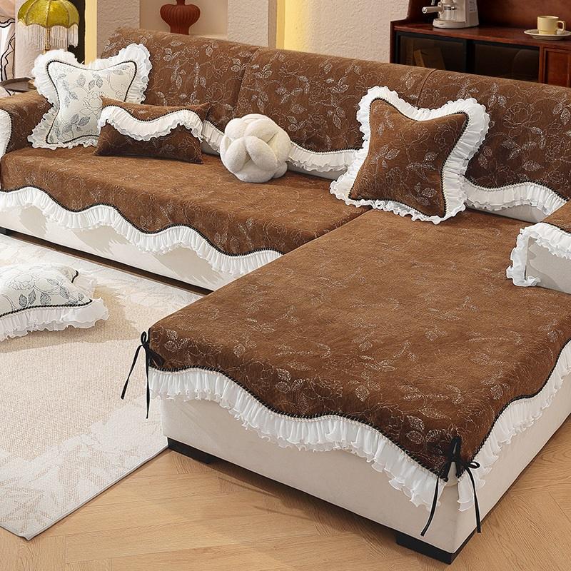 Luxury Non Slip Sofa Cushion Cover For All Seasons Universal Couch Throw Slipcover Full Protection For Wood Sofa Armchair
