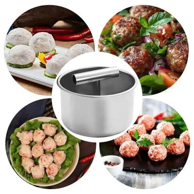 Nospiediet gaļas bumbiņu veidotāju Nerūsējošā tērauda gaļas bumbiņu veidotāju Gaļas bumbiņas Manuāls Daudzfunkcionāls veidotāja rīks Mājsaimniecības virtuves manuāla veidne