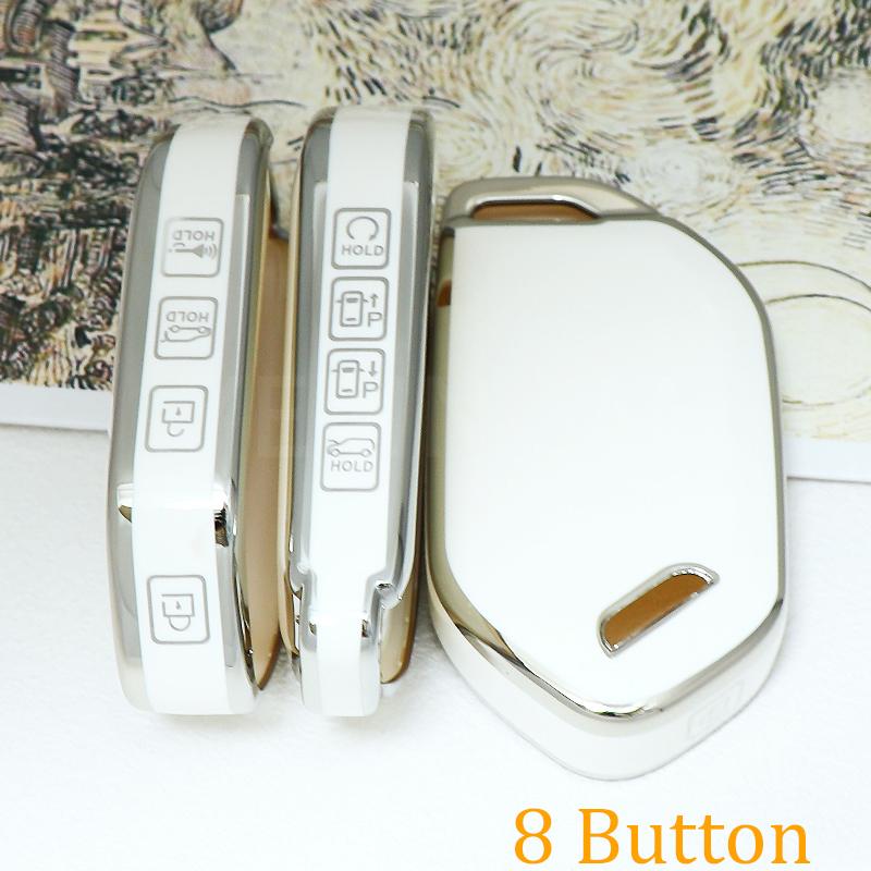 For Kia Picanto Ev9 Sorento Mq4 Carnival K8 Morning K5 Carens Rio Seltos 5/6/7/8/9 Botton Tpu Car Key Case Cover Key Fob