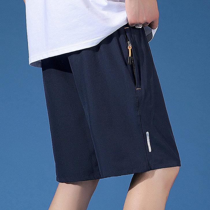 Ice Silk rychleschnoucí šortky pro pánské léto Jednoduché volné oversized sportovní elastické krátké kalhoty Capris