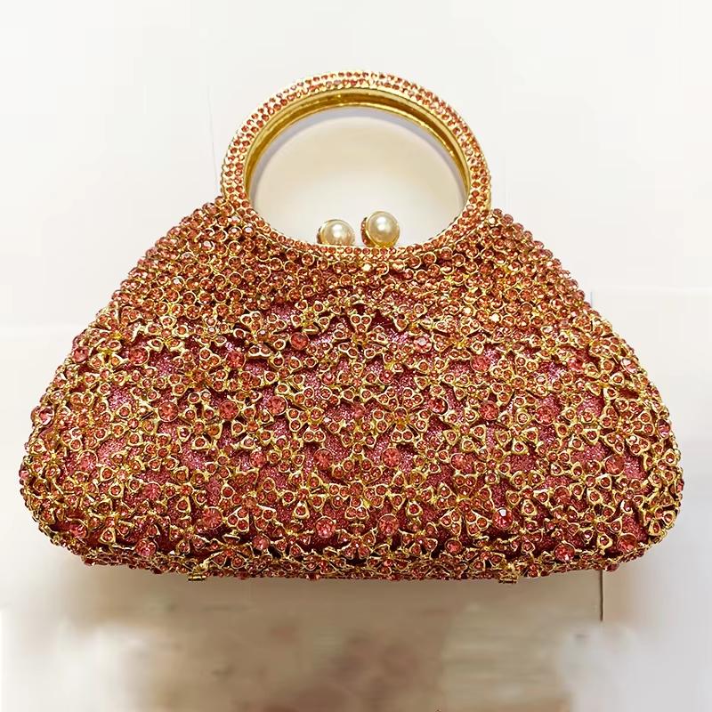 Silberne Diamant Damen Abend-Clutch Tasche Strassstein Top-Griff Handtaschen Kristall Formale Hochzeits-Brautparty Handtaschen Dinner Taschen