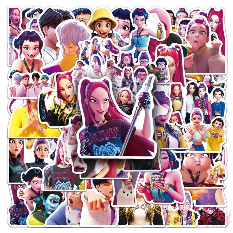 50Pcs/Set KPop Demon Hunters Series 05 Stickers DIY Fashion Waterproof Doodle Decals Stickers