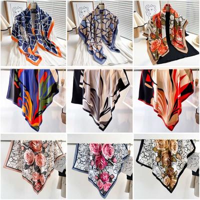 90x90cm Luxury Beach Shawl Breathable Headkerchief Women Hijab
