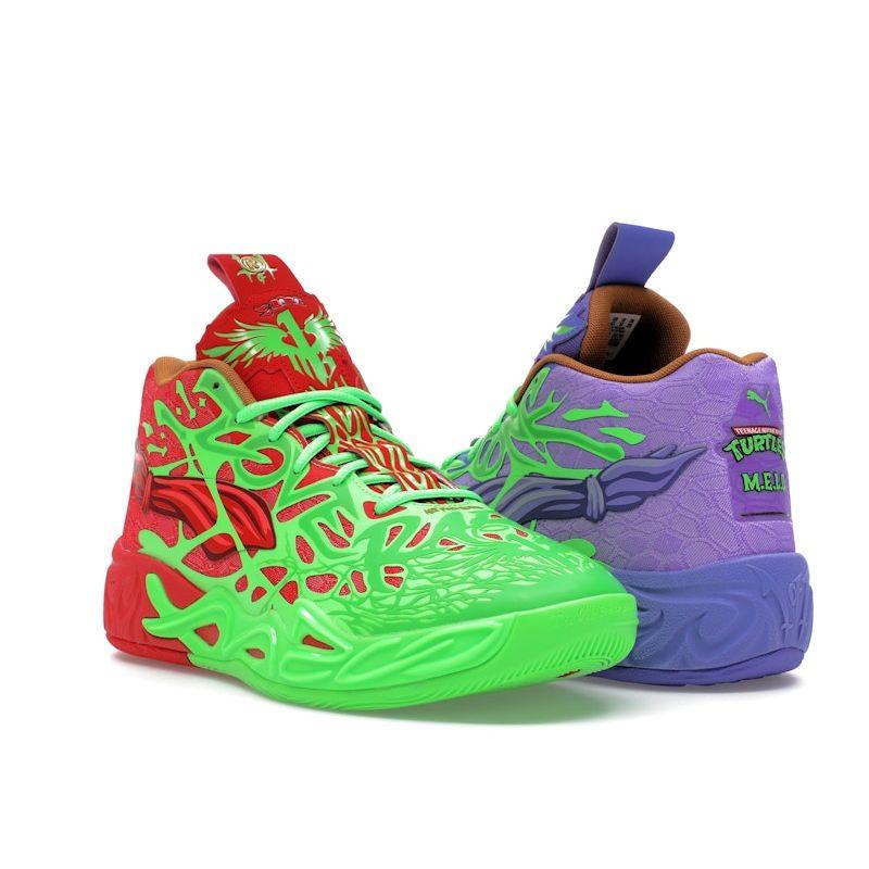 Teenage Mutant Ninja Turtles X Puma MB.04 Donatello & Raphael Unisex Sneakers Green Fluro-Green-Pes Red 312055-01