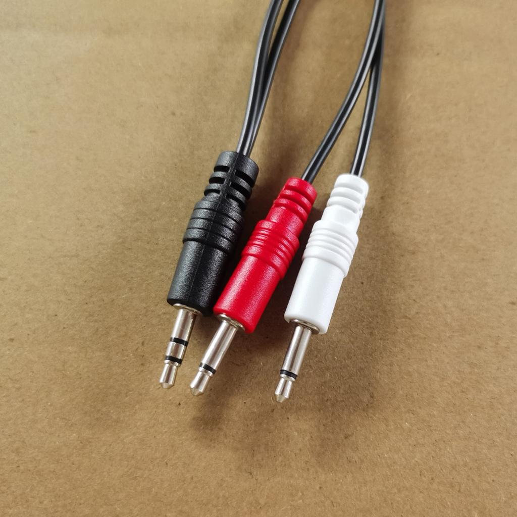 3.5mm Male To Double 3.5mm Audios Cable 3.5mm Splitter Cable for Enhances Stereo Sound with Gold Plate Connectors
