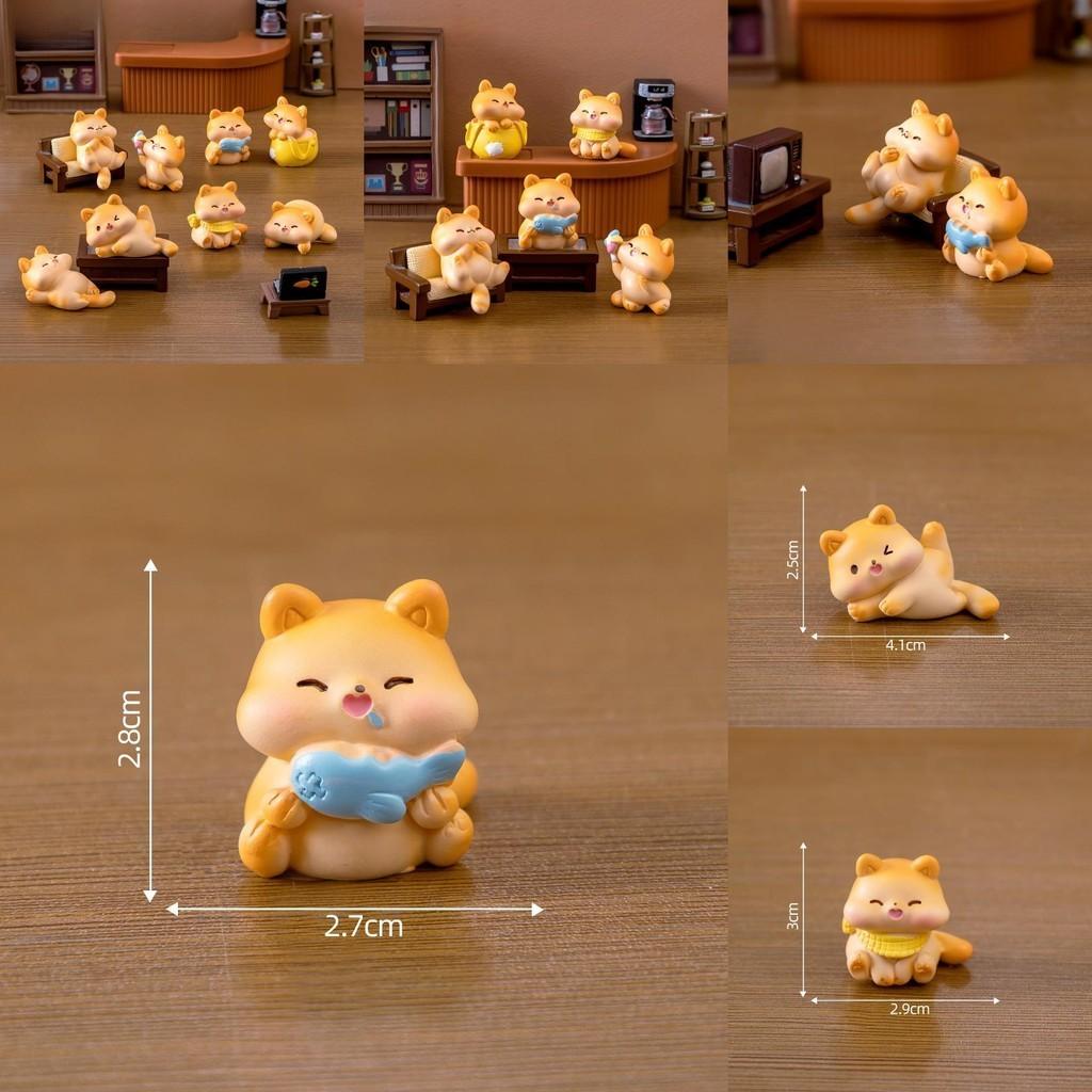 Creative Resin Fat Cat Figurine Blind Box Cute Desk And Car Decoration