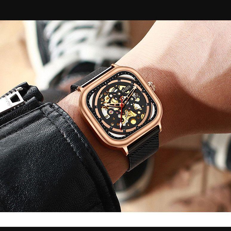 HAIQIN Automatisk tourbillon mekaniske klokker for menn