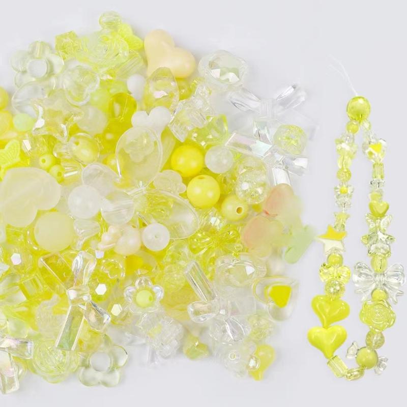 40g Mixing Style Candy Color Acrylic Bow Beads | DIY Phone Chain/Jewelry Making Kit