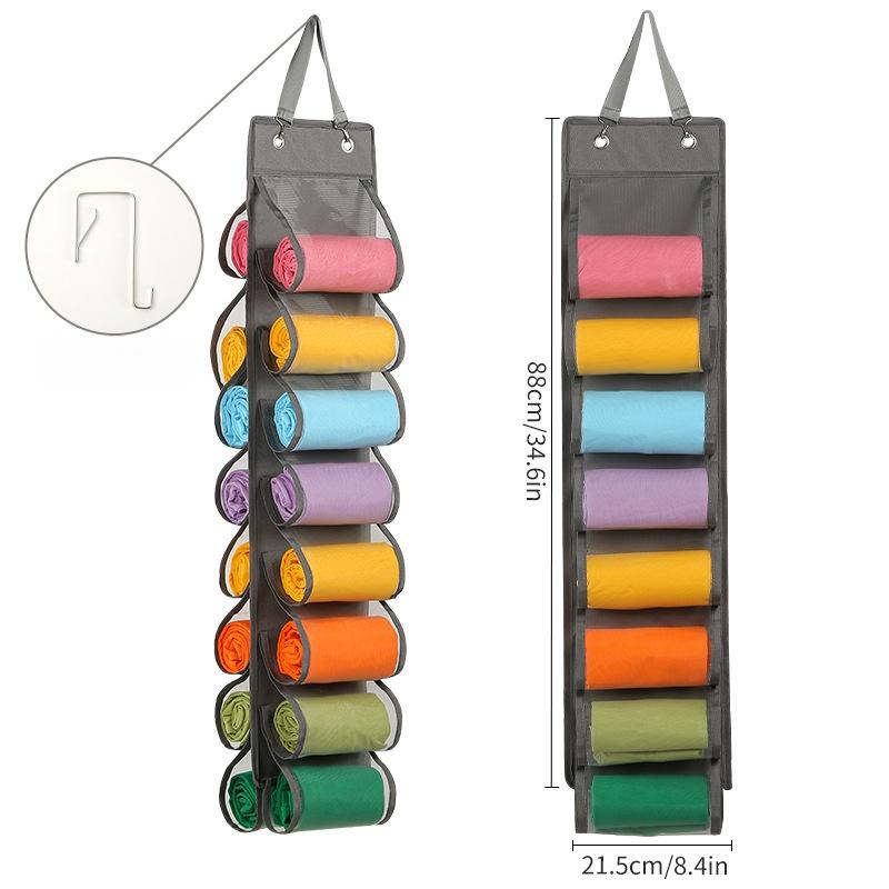 

1PC yoga clothes storage hanging bag household multi-layer clothes underwear storage bag double-sided door storage bag 1PC