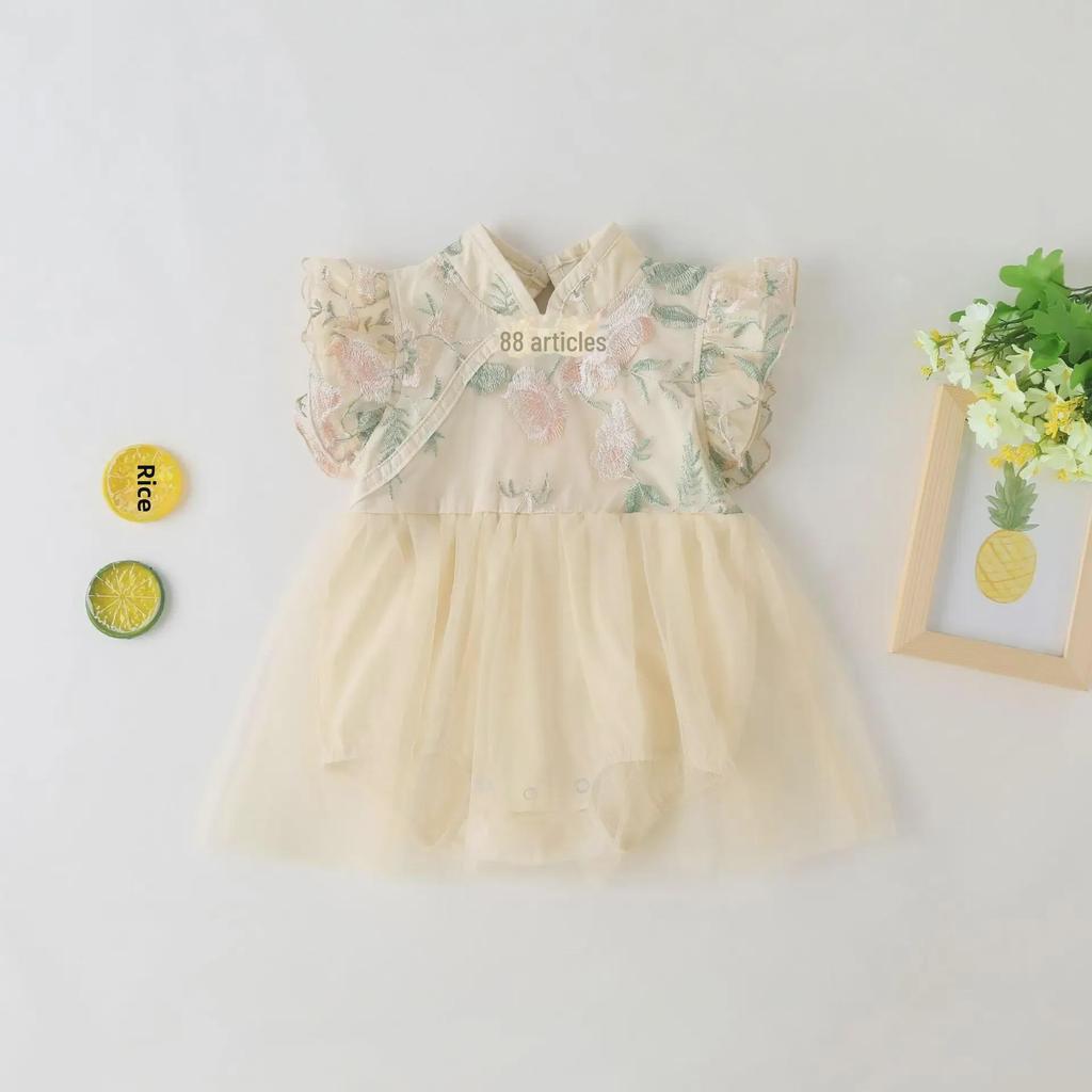 Autumn 2022 Girls' Chinese Style Hanfu Jumpsuit Skirt for Babies