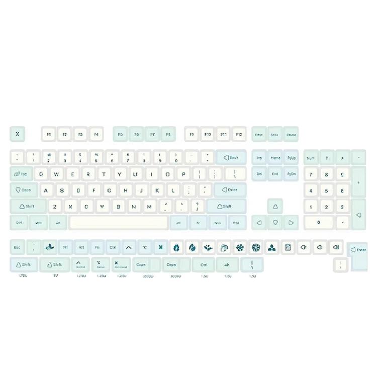 Колпачки клавиш Iceberg Blue 125 клавиш высота XDA PBT колпачки клавиш сублимации для механических клавиатур переключатели колпачок клавиши 1