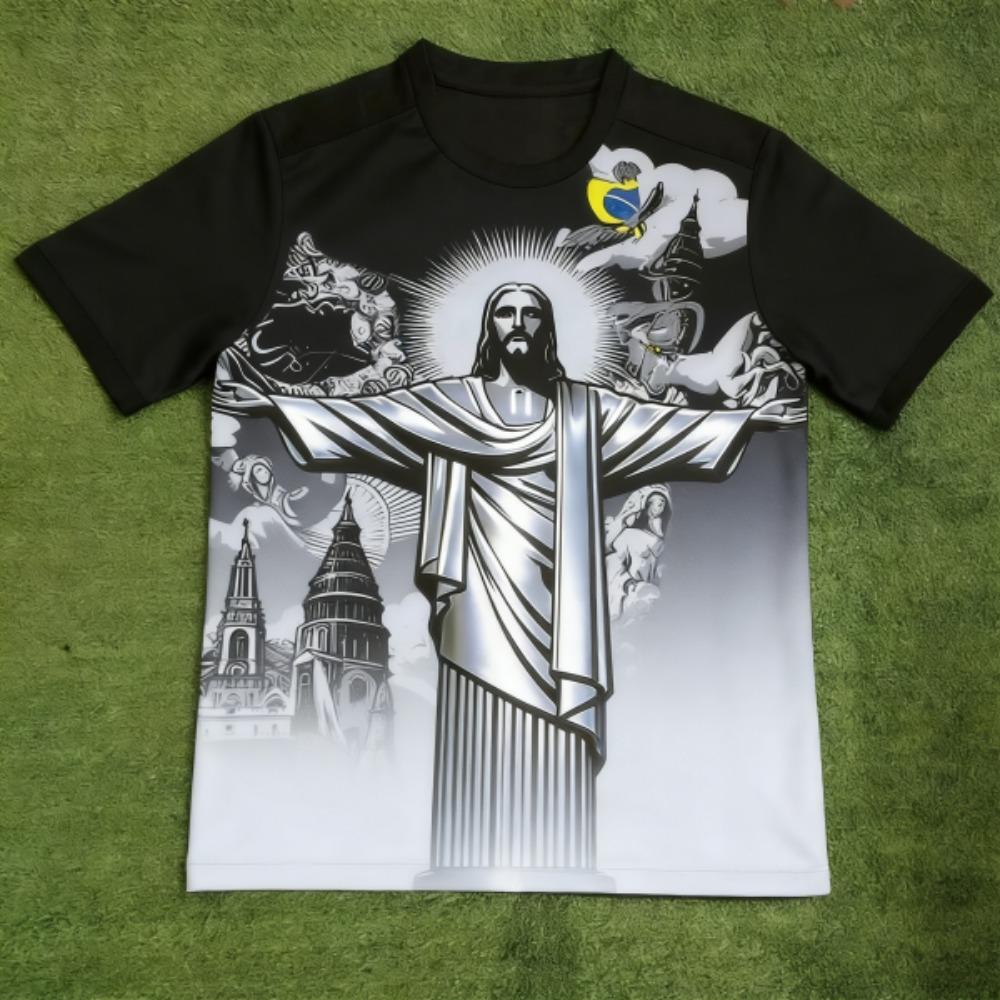 Fashion Funny JESUS European Style Printed T-shirt Summer Kids Casual Outdoor Girl and Boy Short Sleeved Tees Top Pullover