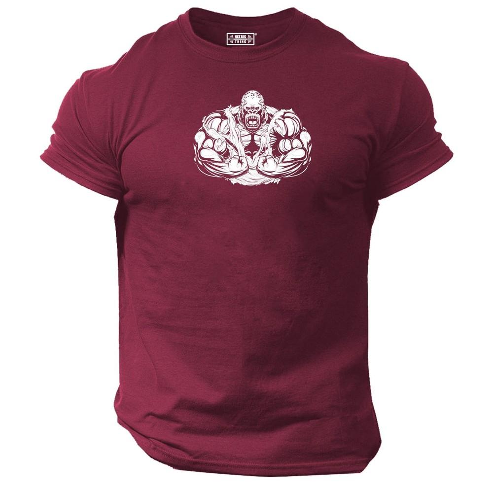 Gorilla Bodybuilding T Shirt Gym Clothing Training Workout Boxing Exercise Top