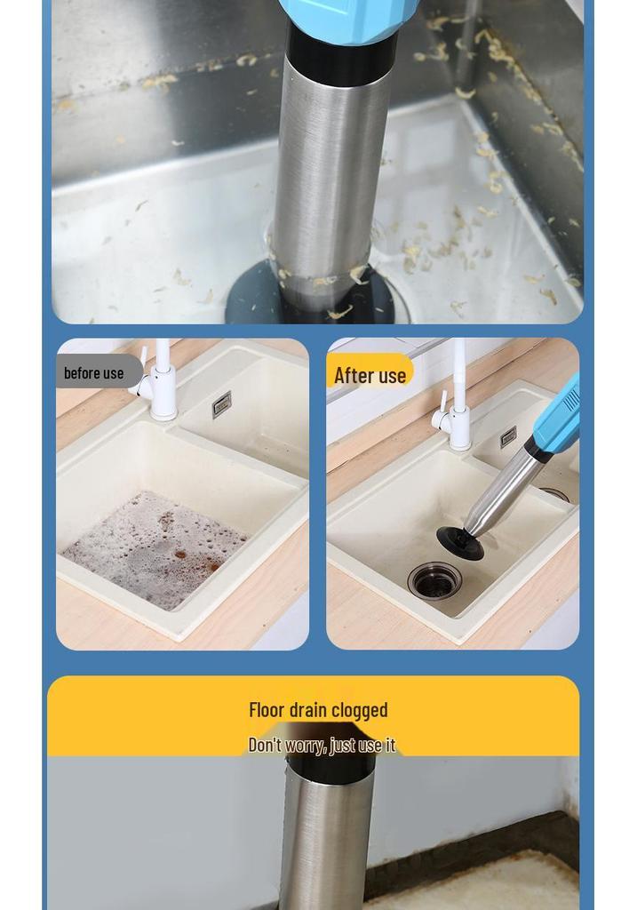 High-Pressure Electric Pipe Dredger for Household Sewer and Toilet Unclogging