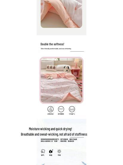 2026 Soft Washed Cotton Summer Quilt - Lightweight, Washable Air Conditioning Blanket