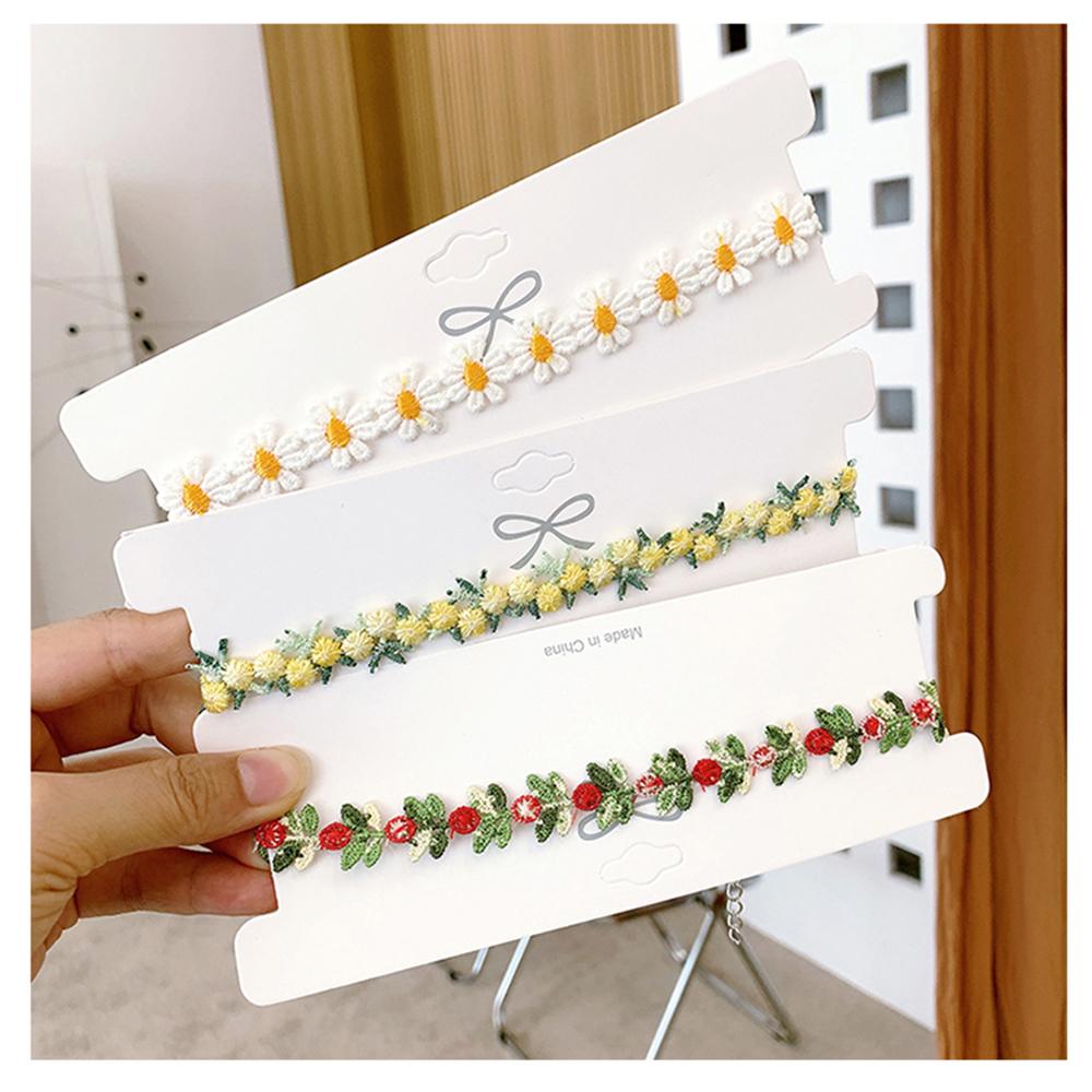 

Ювелирные аксессуары в стиле хиппи Мори, очаровательное колье из ткани, тканый кружевной воротник, ожерелье с цветком ромашки