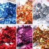 6 Grids/Box Manicure Foil Decal Creative Adorable Shiny Texture Nail Ornament Stickers Particles Foil for Personal Use