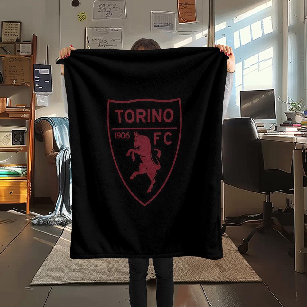 Torino Football Club Flannel Blanket, High quality Comfortable for All Seasons, Home Decor, Warmth and Comfort