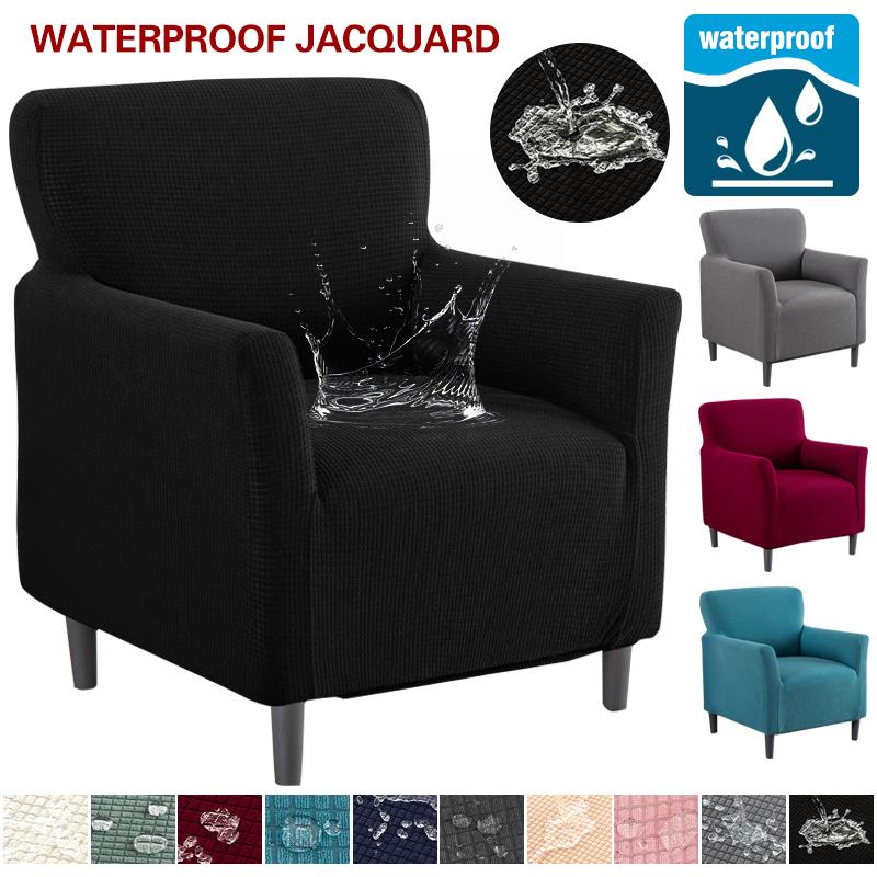 Waterproof Chair Covers with Arms Stretch Chair Slipcover for Living Room Pet Universal Anti Slip Armchair Furniture Protector