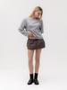GLOWNY G Classic Lace-Up Mini Skirt (Brown)