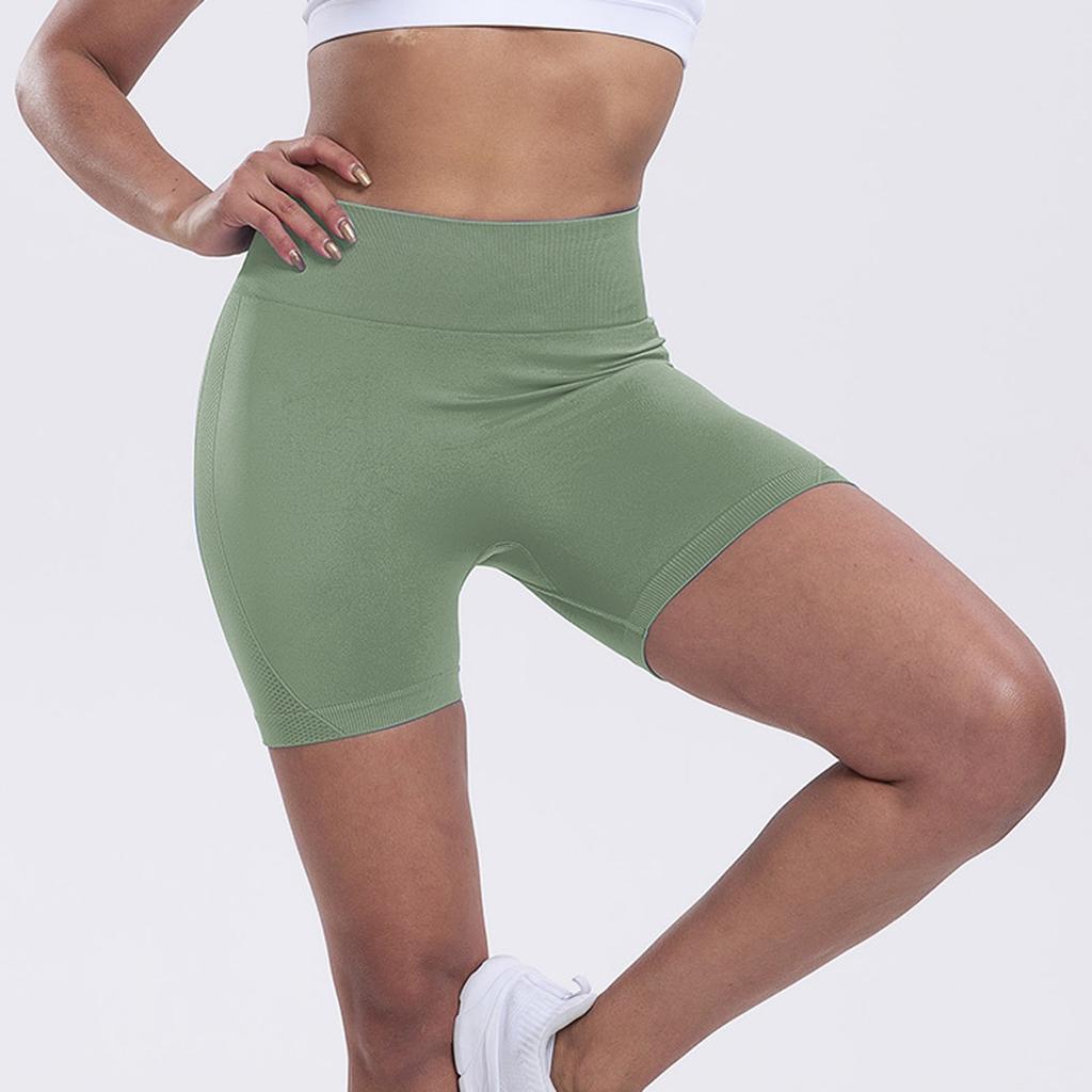 Women's Seamless Yoga Peach Pants, Elastic Quick Drying Running And Fitness Shorts, Women's High Waist And Hip Lifting Tight Sports Shorts