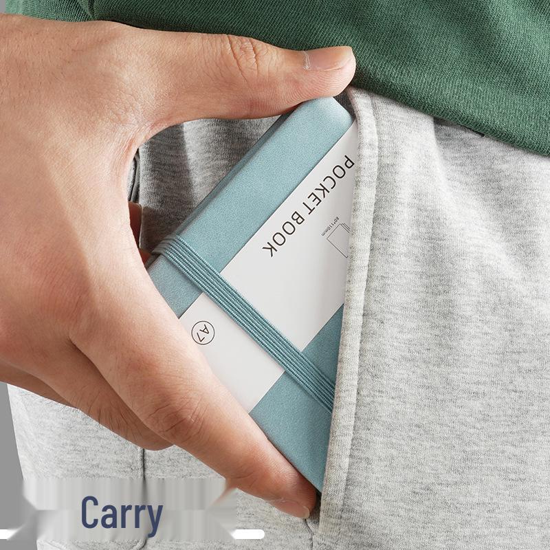A7 Portable Leather Pocket Notebook with Elastic Band