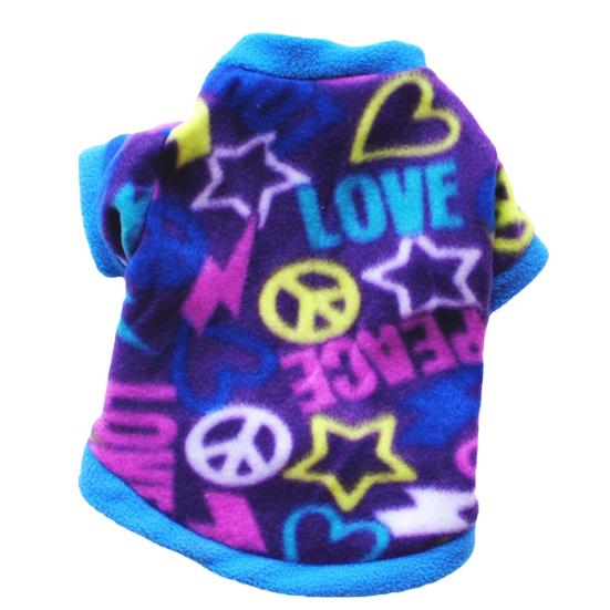 Pet Dog Puppy Winter Soft Warm Heart Star Print Clothes Coat Costume Apparel