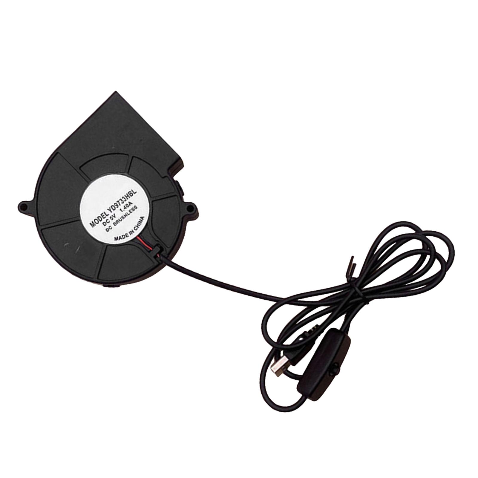Efficient 9733 High Speed USB Cooling Blower Fan For Various Cooling Needs BBQ & 3D Printing With Optional Speed Control